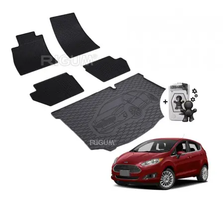 Přímo Od Výrobce Koberce a vana do kufru + vůně do auta ZDARMA Ford Fiesta HB 2017 -
