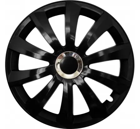 Poklice kompatibilní na auto Skoda 14" GRAL Chrome černé 4ks Bezpečná Platba