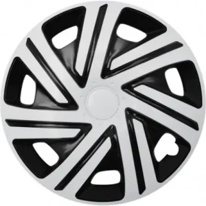 Akce Poklice kompatibilní na auto Volvo 15" CYRKON bielo-černé 4ks