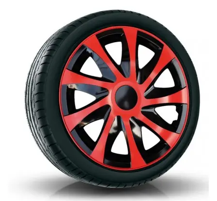 Oblíbený Poklice kompatibilní na auto BMW 14" DRACO Červeno-černé 4 ks