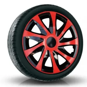 Výprodej Poklice kompatibilní na auto Peugeot 14" DRACO Červeno-černé 4 ks
