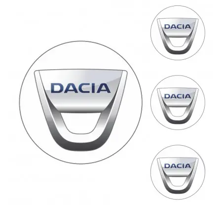 Logo na stredy kolies - živicové 4ks - DACIA 55mm Cenový Hit