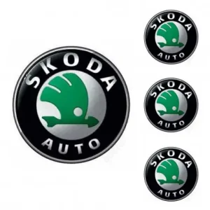 Zlevněný Logo na stredy kolies - živicové 4ks - Škoda staré logo
