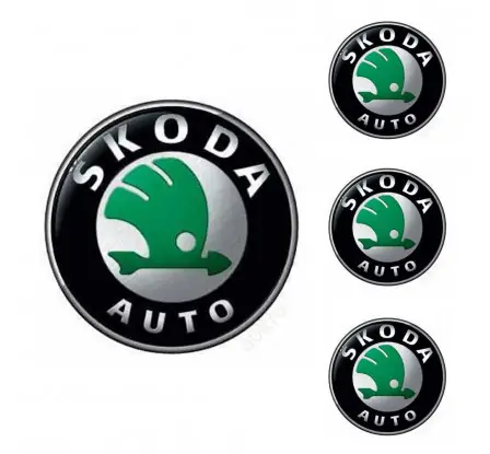 Zlevněný Logo na stredy kolies - živicové 4ks - Škoda staré logo