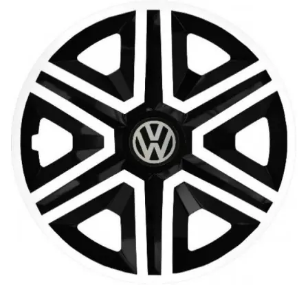 Poklice na auto VW 14" Action bielo - černé Levný