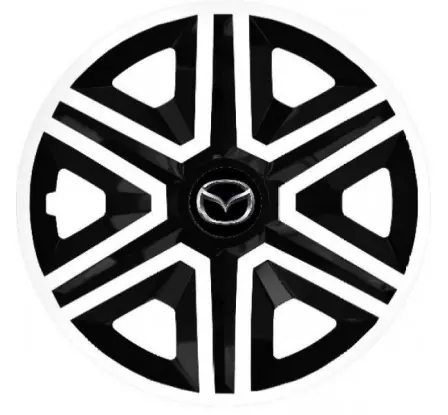 Poklice na auto Mazda 14" Action bielo - černé Cenová Bomba
