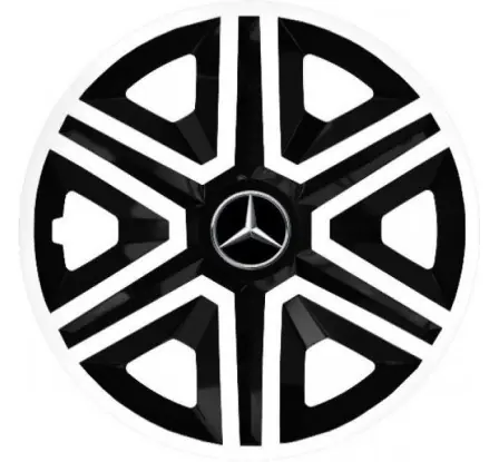 Poklice na auto Mercedes 14" Action bielo - černé Víkendová Akce