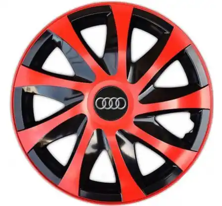 Poklice kompatibilní na auto Audi 15" DRACO duocolor červené Vysoce Kvalitní