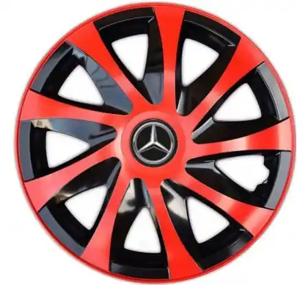 Poklice na auto Mercedes 15" DRACO duocolor červené Sezónní Sleva