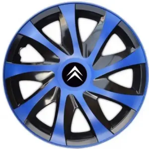 Víkendová Akce Poklice kompatibilní na auto Citroen 14" DRACO modré