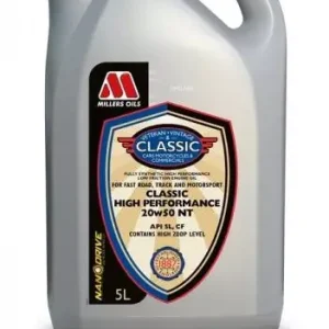 Expresní Doručení Motorový olej Millers Oils Nanodrive Classic High Performance - 5l - plně syntetický motorový olej pro sportovní klasické vozy