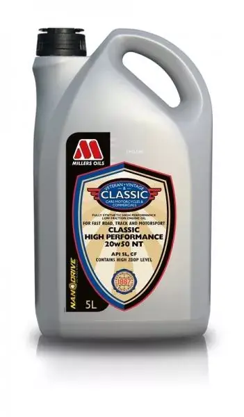 Expresní Doručení Motorový olej Millers Oils Nanodrive Classic High Performance - 5l - plně syntetický motorový olej pro sportovní klasické vozy