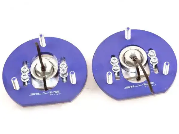 Omezená Nabídka Přední horní uložení tlumičů (Pillowball Top Mounts) Silver Project Fiat Uno / Uno Turbo 146A/E - verze pro sériový podvozek