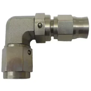 Zakončovací adaptér koleno 90° D-04 (AN4) 7/16"x20-UNF na hadici D-04 (AN4) - samice - nerezový Sleva