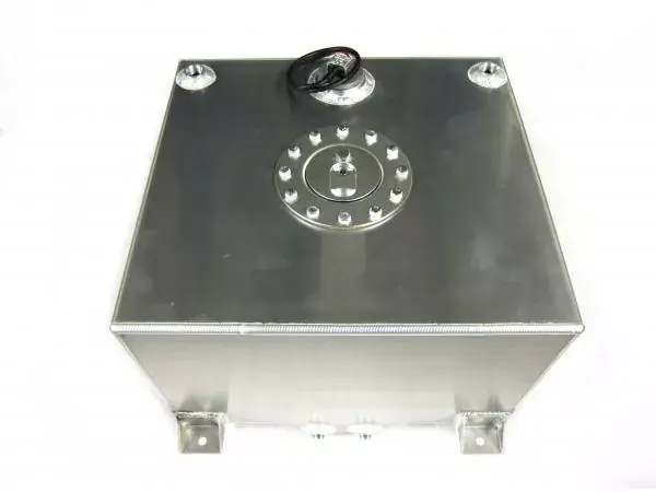 Ověřený Závodní celohliníková palivová nádrž 40l (racing fuel tank) se senzorem na ukazatel stavu paliva (full billet)