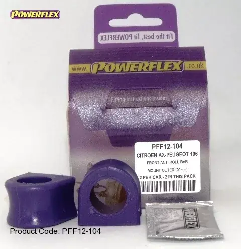 Nejprodávanější Silentbloky Powerflex Citroen AX Mk1/2 Front Anti Roll Bar Mount Outer (4)