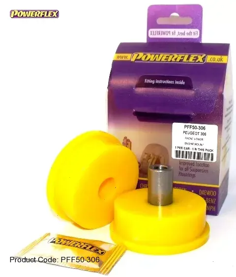 Finální Výprodej Silentbloky Powerflex Peugeot 306 (93-02) Front Lower Engine Mount (3)