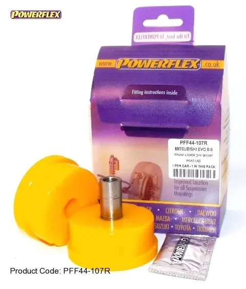 Nejlepší Cena Silentbloky Powerflex Mitsubishi Lancer Evo 8/9 Front Lower Diff Mount 62mm Road Use (6)