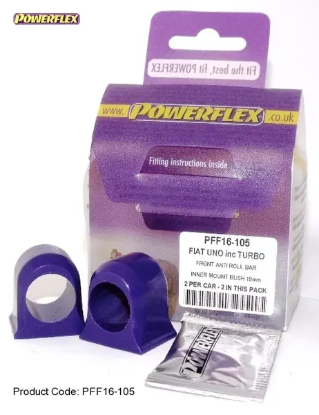 Silentbloky Powerflex Fiat Uno včetně Turbo Front Anti Roll Bar Inner Mount 19mm (3) Cenově Výhodný