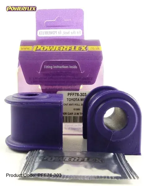 Značkový Silentbloky Powerflex Toyota MR2 3S-FE/GE SW20 Front Anti Roll Bar Bush 18mm (3)