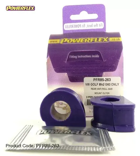 Must-Have Silentbloky Powerflex VW Golf 2 4WD vč. G60/Rallye/Country Rear Anti Roll Bar Inner Bush 18,5mm (9)