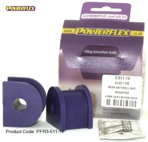 Pouze Dnes Silentbloky Powerflex VW Golf 4 4-motion Rear Anti Roll Bar Mounting 14mm (6)