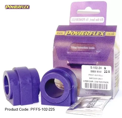 Silentbloky Powerflex BMW Mini One / Cooper R50/R52/R53 Front Anti Roll Bar Bush 22,5mm (2) Značkový