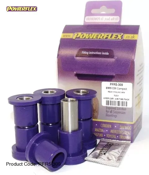 Zlevněný Silentbloky Powerflex BMW E36 Compact Rear Trailing Arm Outer & Inner Bush (5)