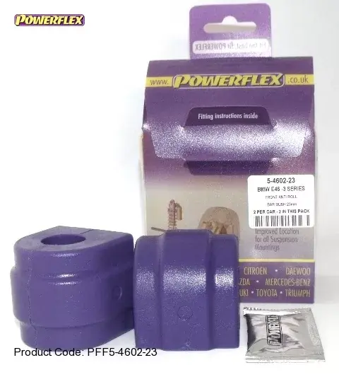 Silentbloky Powerflex BMW E46 (99-06) Front Anti Roll Bar Bush 23mm (2) Nejlepší Volba