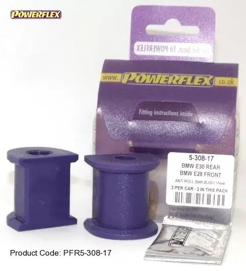 Cenový Hit Silentbloky Powerflex BMW E24 (79-89) / E28 (82-88) Rear Anti Roll Bar Mounting Bush 17mm (7)