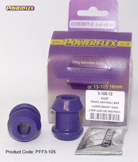 Přímo Od Výrobce Silentbloky Powerflex Audi 80 / 90 Avant (73-96) Front Outer Roll Bar Mount Lower 16mm (3)