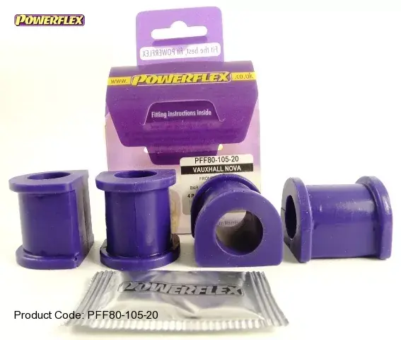 Novinka Silentbloky Powerflex Opel Corsa A (83-93) / Nova (83-93) Front Anti Roll Bar Mount 20mm (3)