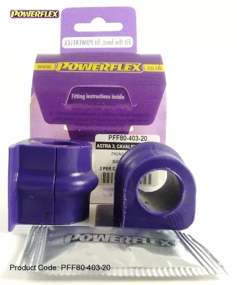 Silentbloky Powerflex Opel Astra F (92-98) Front Anti Roll Bar Mount 20mm (3) Zlevněný
