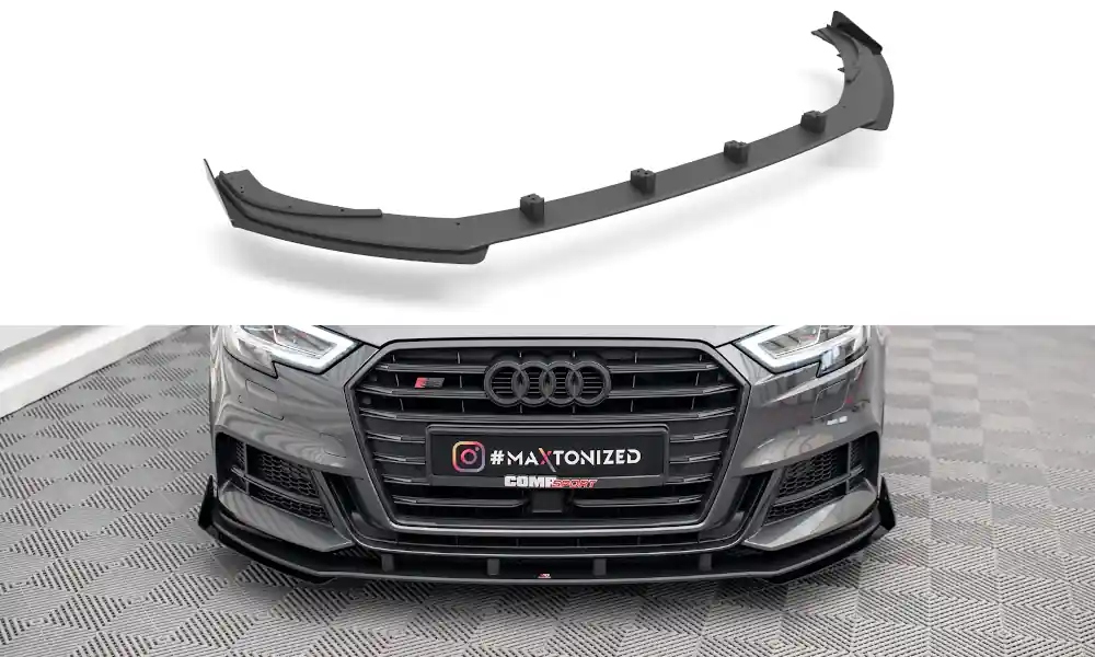 Spoiler pod přední nárazník V.1 + Flaps Audi S3 / A3 S-Line Sportback 8V facelift Cenový Hit