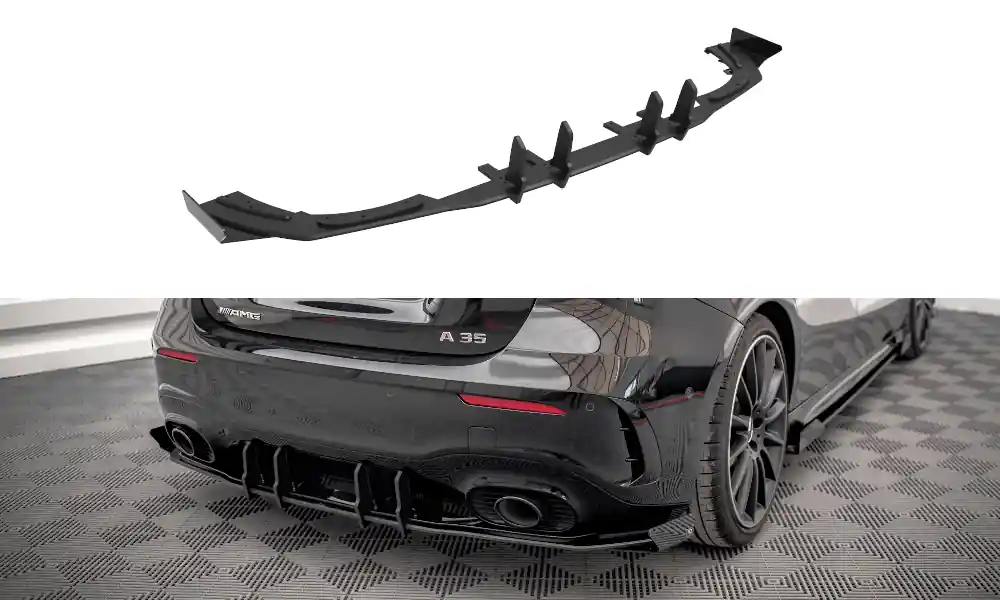 Nejlepší Cena Středový spoiler pod zadní nárazník + Flaps Mercedes A35 AMG Hatchback Aero Pack W177