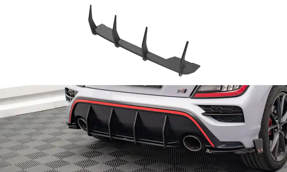 Ihned K Objednání Středový spoiler pod zadní nárazník Hyundai Kona N Mk1