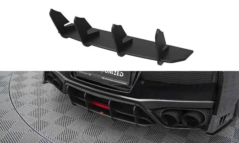 Zlevněný Středový spoiler pod zadní nárazník Nissan GTR R35 facelift