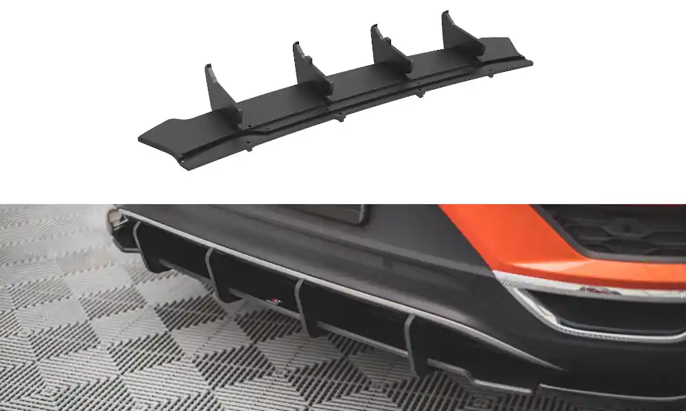 Středový spoiler pod zadní nárazník Volkswagen T-Roc Mk1 Vrácení Zdarma