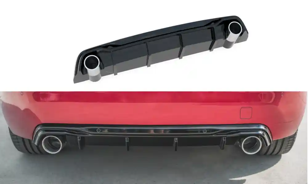 Středový spoiler pod zadní nárazník + Výfuk Ends Imitation Peugeot 308 GT Mk2 facelift Víkendová Akce