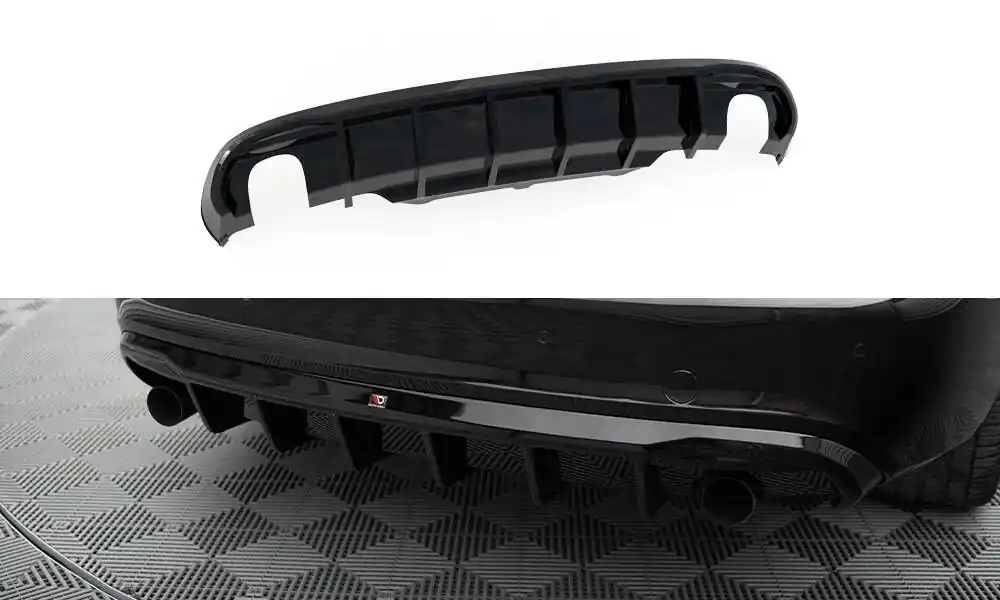 Středový spoiler pod zadní nárazník Audi A5 Coupe / Cabrio S-Line 8T (Version with single Výfuk s on both sides) Horká Nabídka