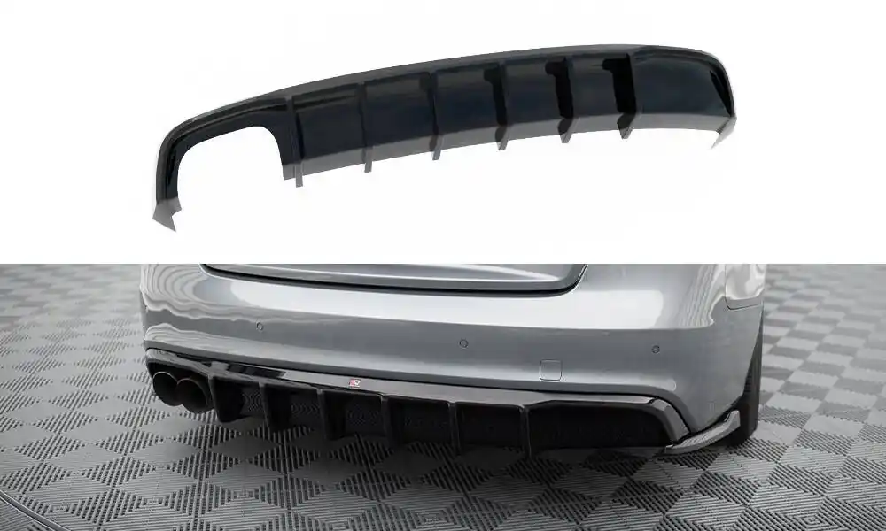 Středový spoiler pod zadní nárazník Audi A5 S-Line Coupe / Sportback 8T facelift (Single side dual Výfuk version) Levný