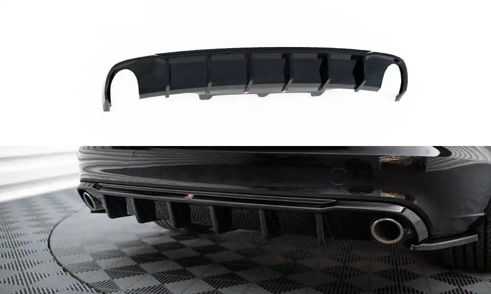 Středový spoiler pod zadní nárazník Audi A6 Avant C7 (Version with single Výfuk s on both sides) Akce