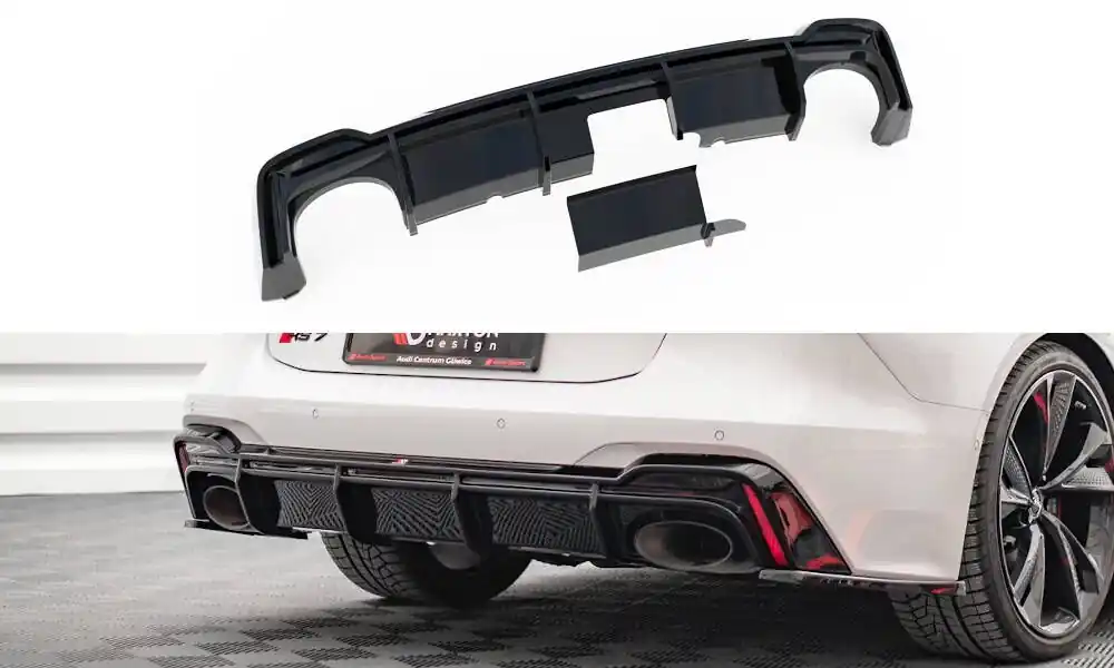 Akční Nabídka Středový spoiler pod zadní nárazník Audi RS6 C8 / RS7 C8 (Version with towbar)