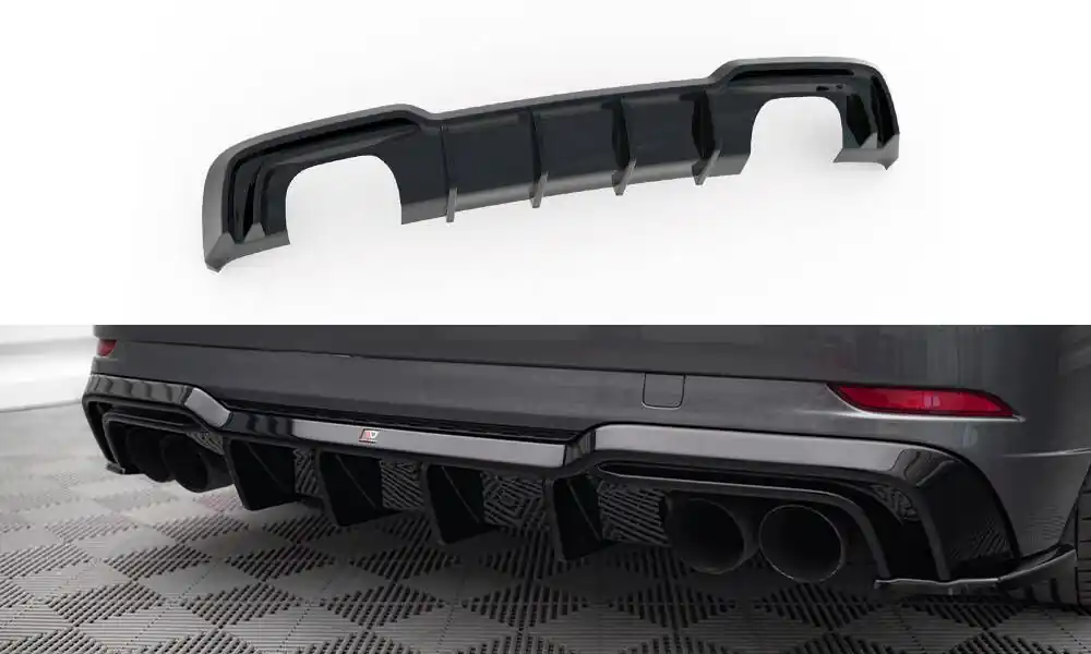 Bezpečná Platba Středový spoiler pod zadní nárazník Audi S3 Sportback 8V facelift