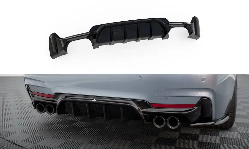 Středový spoiler pod zadní nárazník BMW 4 Coupe / Gran Coupe / Cabrio M-Pack F32 / F36 / F33 (Version with dual Výfuk s on both sides) Super Cena