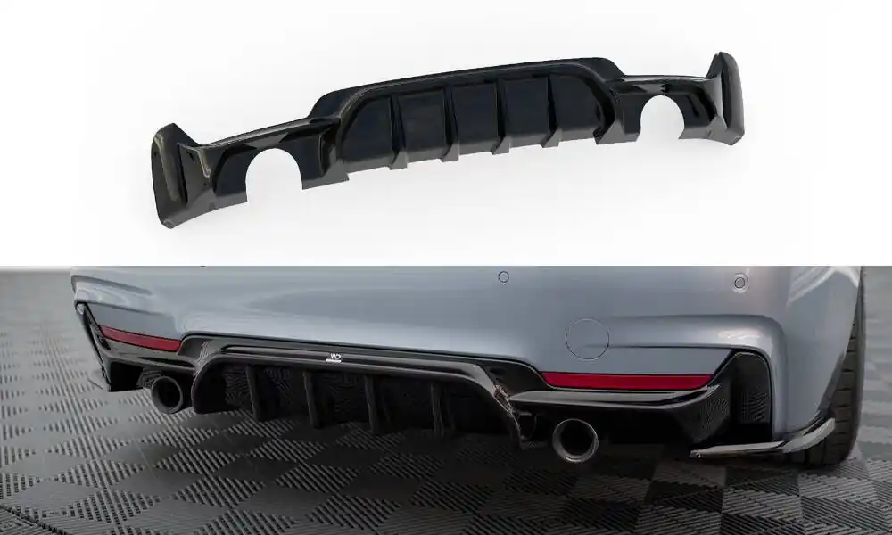 Středový spoiler pod zadní nárazník BMW 4 Coupe / Gran Coupe / Cabrio M-Pack F32 / F36 / F33 (Version with single Výfuk s on both sides) Hit Sezóny