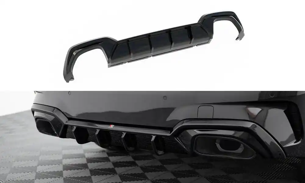 Doprava Zdarma Středový spoiler pod zadní nárazník BMW M340i G20 / G21 (Fits car with towbar)