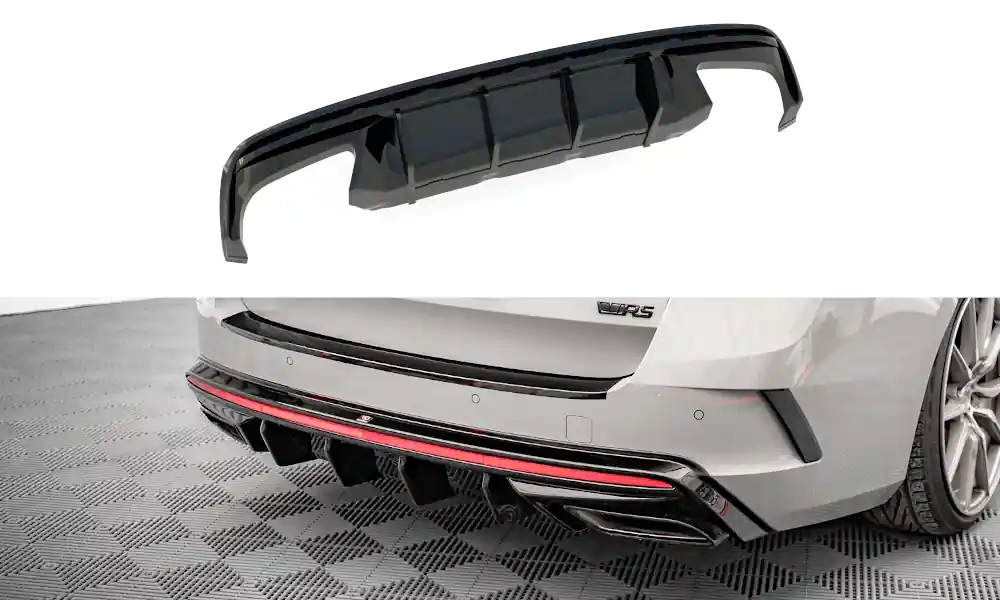 Doprava Zdarma Středový spoiler pod zadní nárazník Skoda Octavia RS Mk4