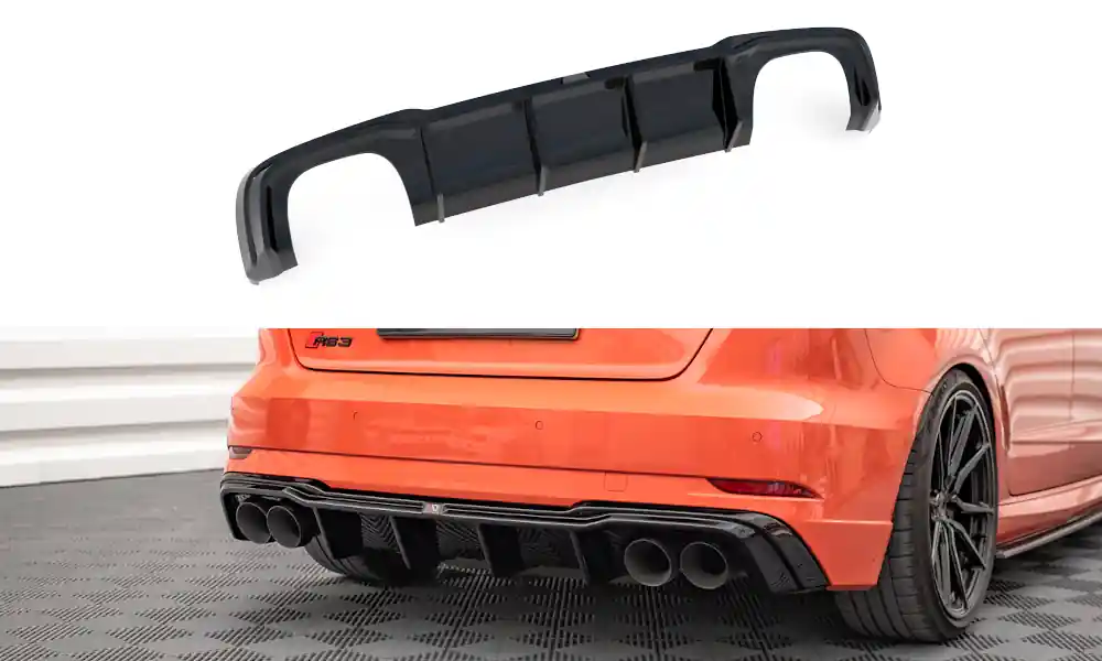 Nakupujte Hned Středový spoiler pod zadní nárazník V.2 Audi RS3 Sportback 8V facelift