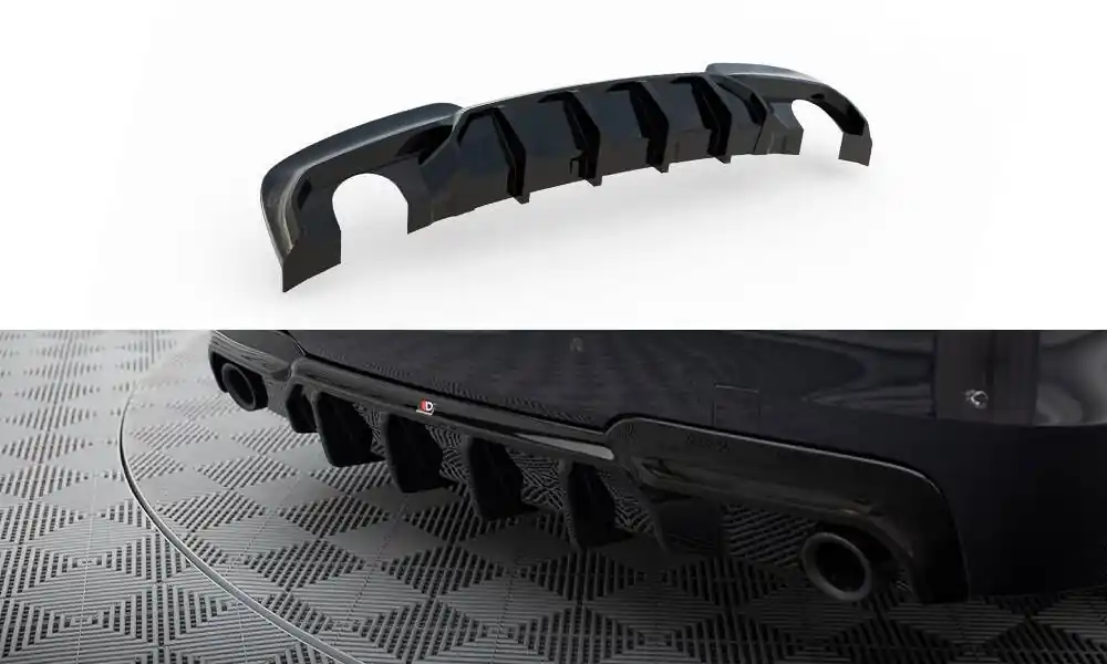 Super Cena Středový spoiler pod zadní nárazník V.2 BMW 5 M-Pack F10 / F11 (Version with two single Výfuk s)